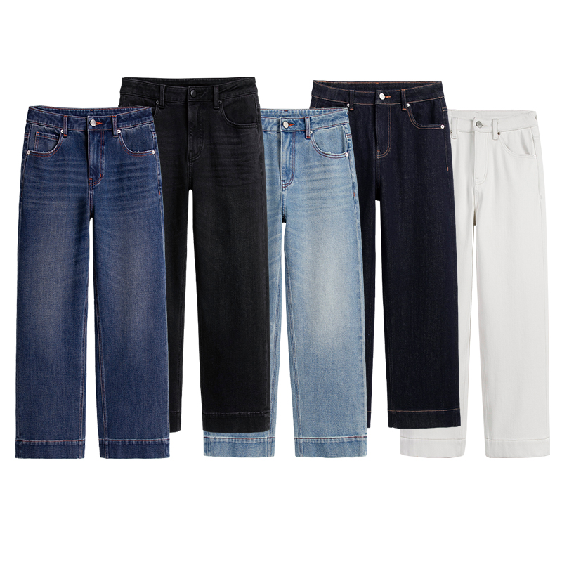 RAIN.CUN半格·秋冬高级感高腰九分四面弹窄版直筒奶奶裤女11838