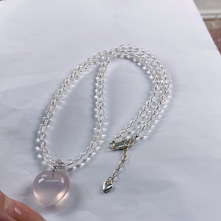 水晶手链未镶嵌天然白水晶项链