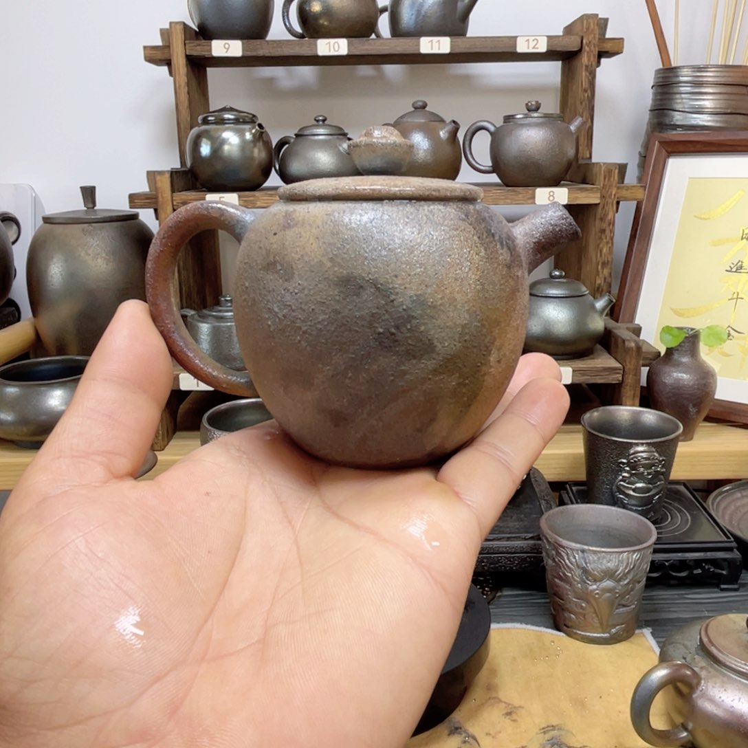 杯君建水紫陶柴烧壶