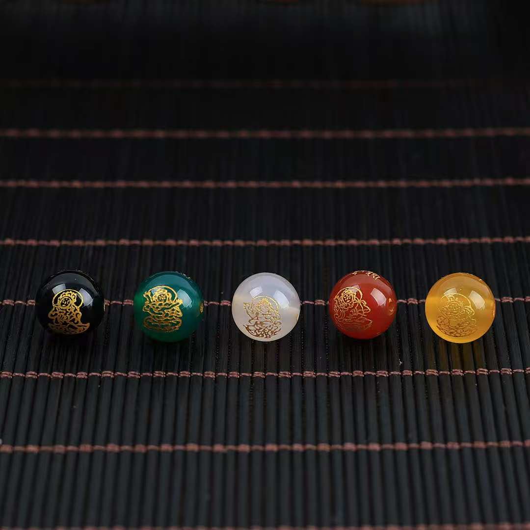 五路财神散珠DIY手工串珠配件（一组五颗）