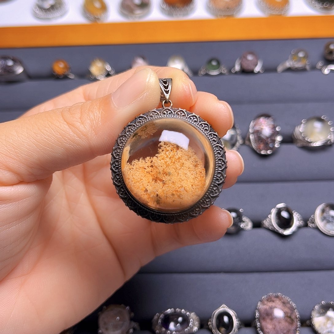 银S925镶嵌颈饰水晶天然