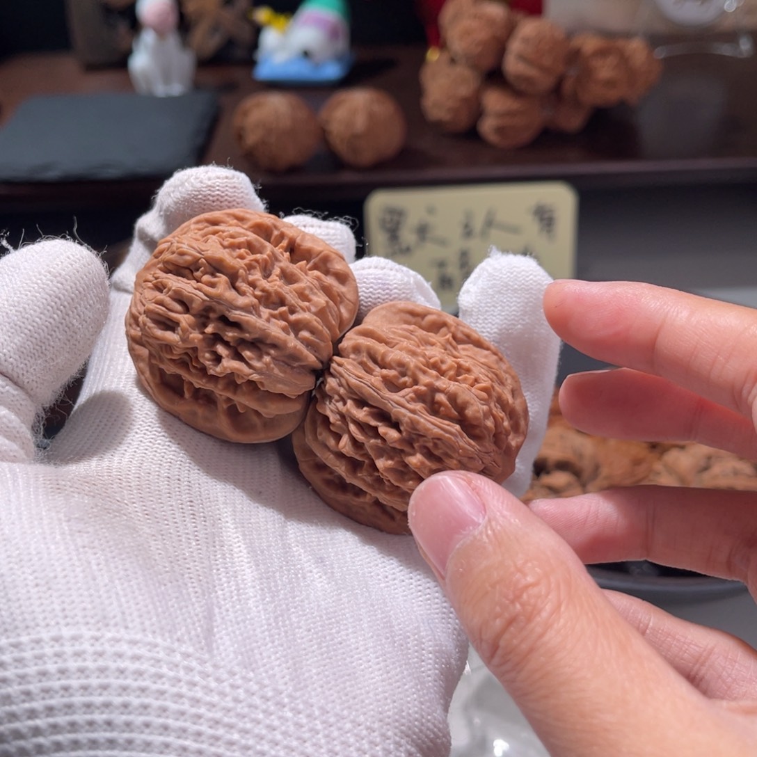 文玩核桃把件40四座楼全品有磕碰