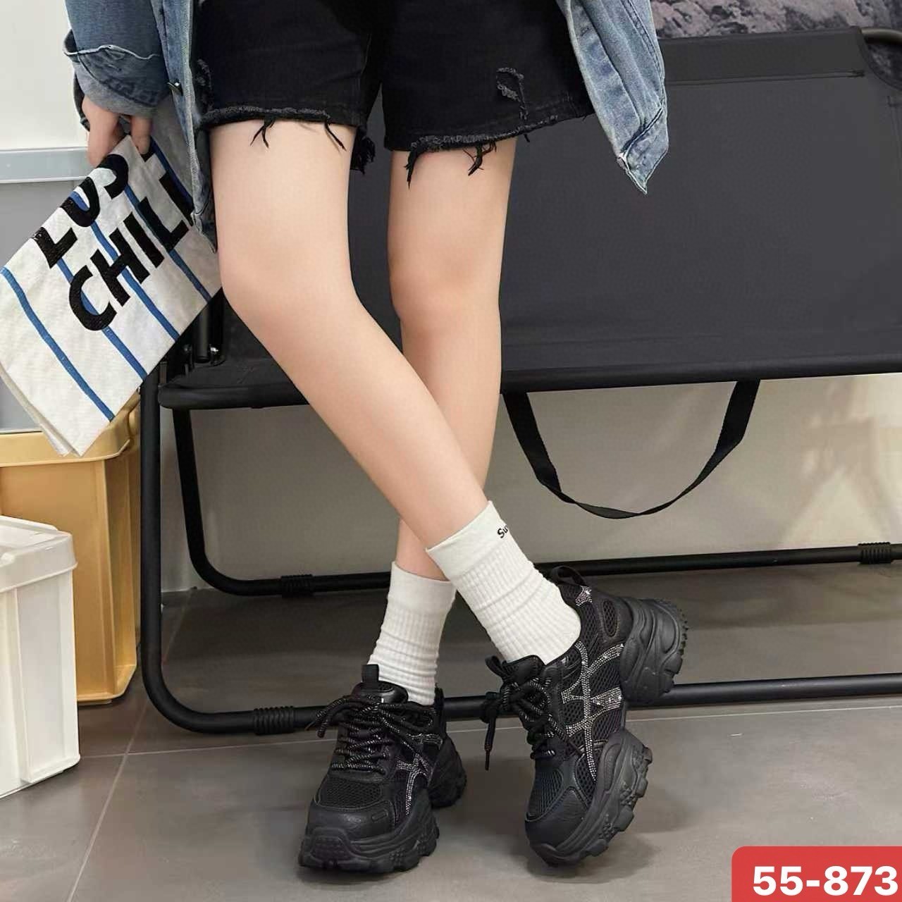 55-873新款厚底透气老爹鞋女款秋季时尚休闲运动鞋百搭