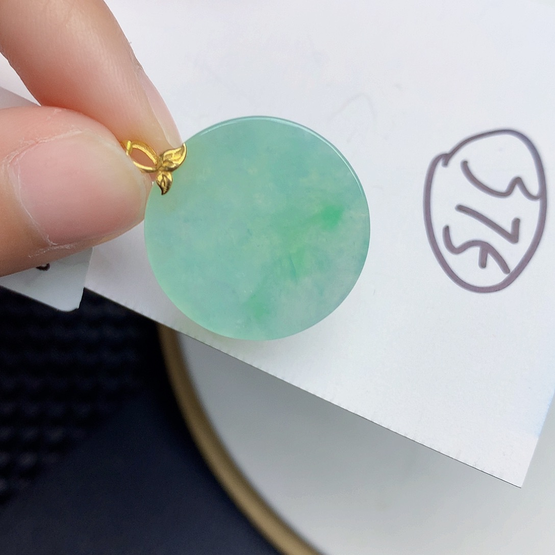 翡翠颈饰18K金镶嵌246789