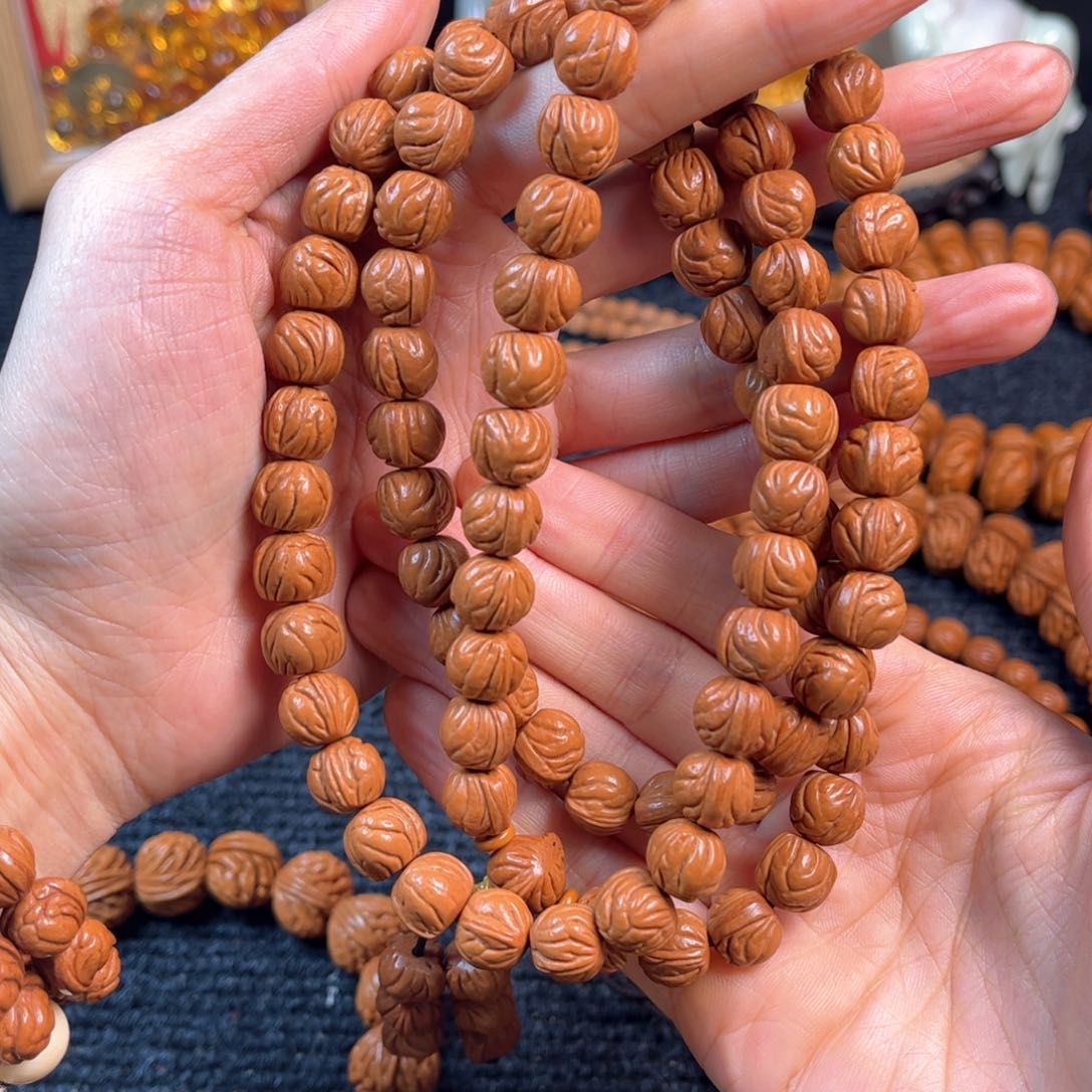 文玩核桃手串唐*花C7桃核脖挂88