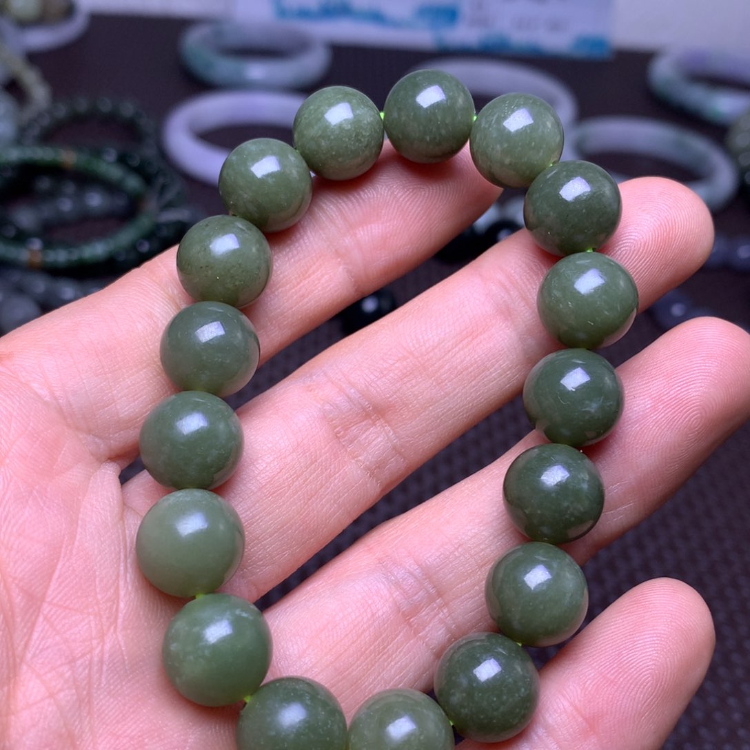 未镶嵌手串和田玉青黄口12