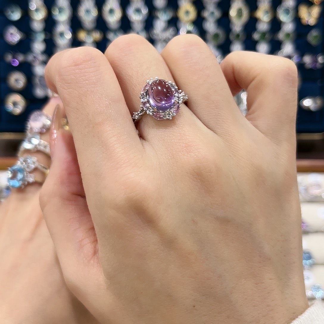 水晶女款银S925镶嵌戒指