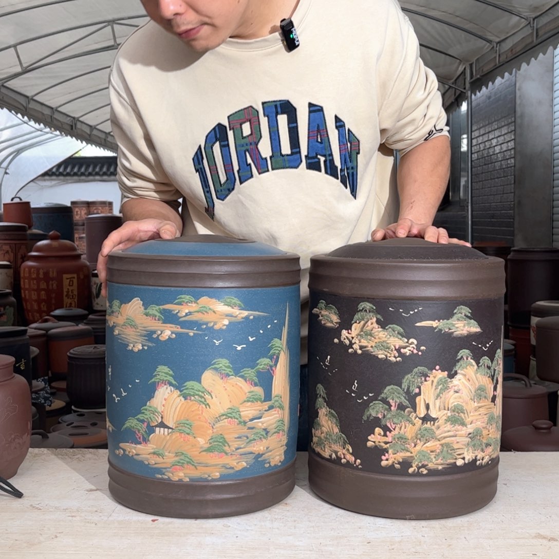 紫砂茶叶罐12 饼茶叶罐