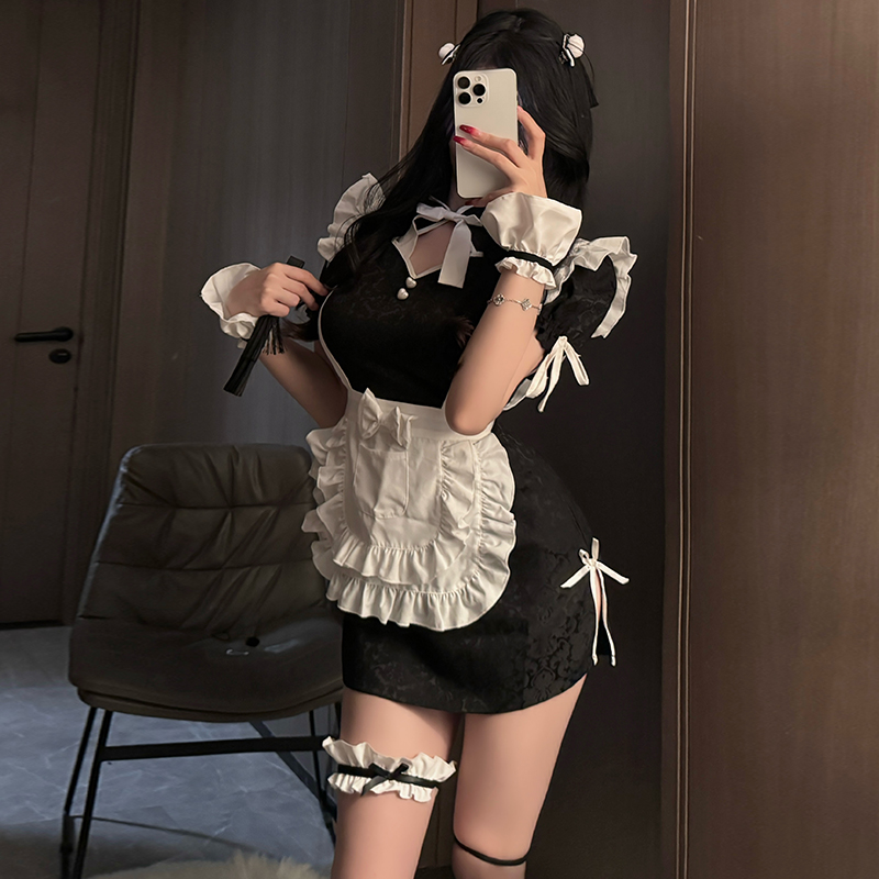 LOVE：甜甜中华娘 性感洛丽塔萝莉少女cos收腰软妹显瘦旗袍连衣裙