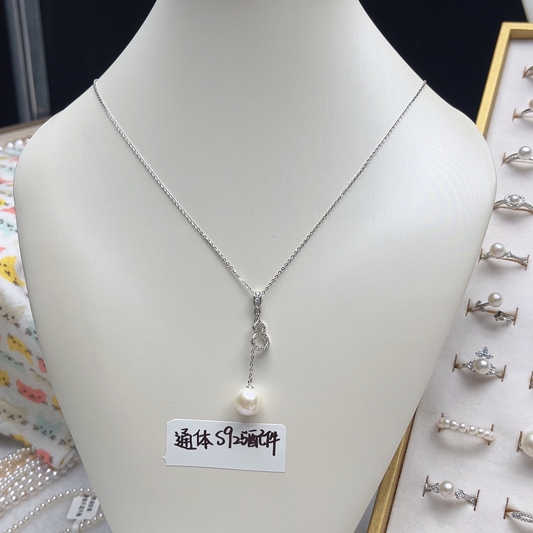 套链淡水珍珠银S925镶嵌