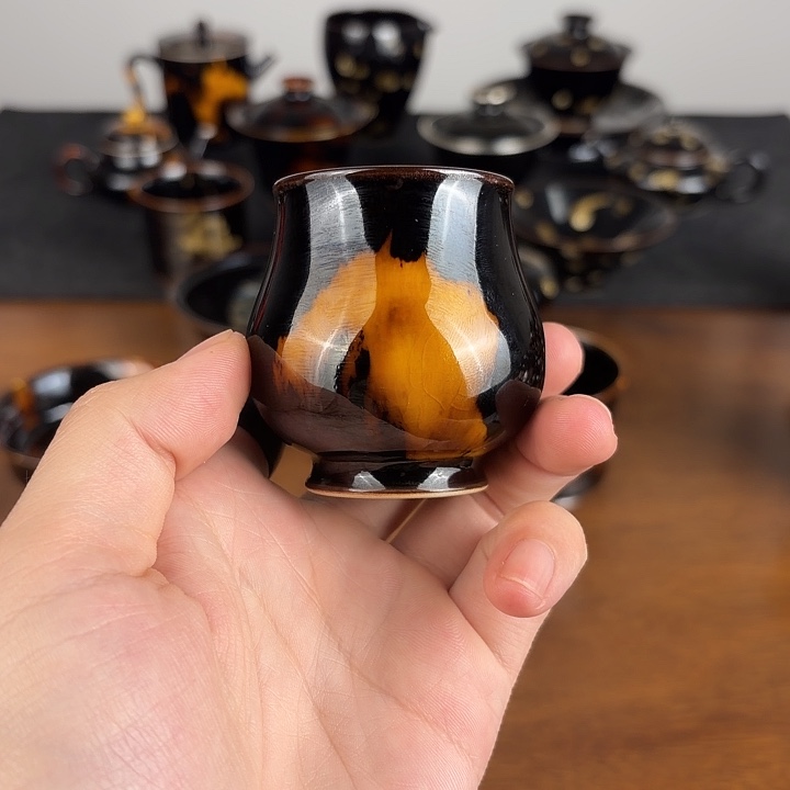 瓷玳瑁釉凯恩闻香杯