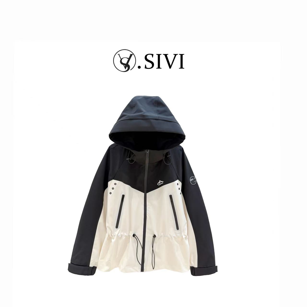 熙薇【万有引力】2025早秋新款时尚休闲连帽冲锋衣外套H3951