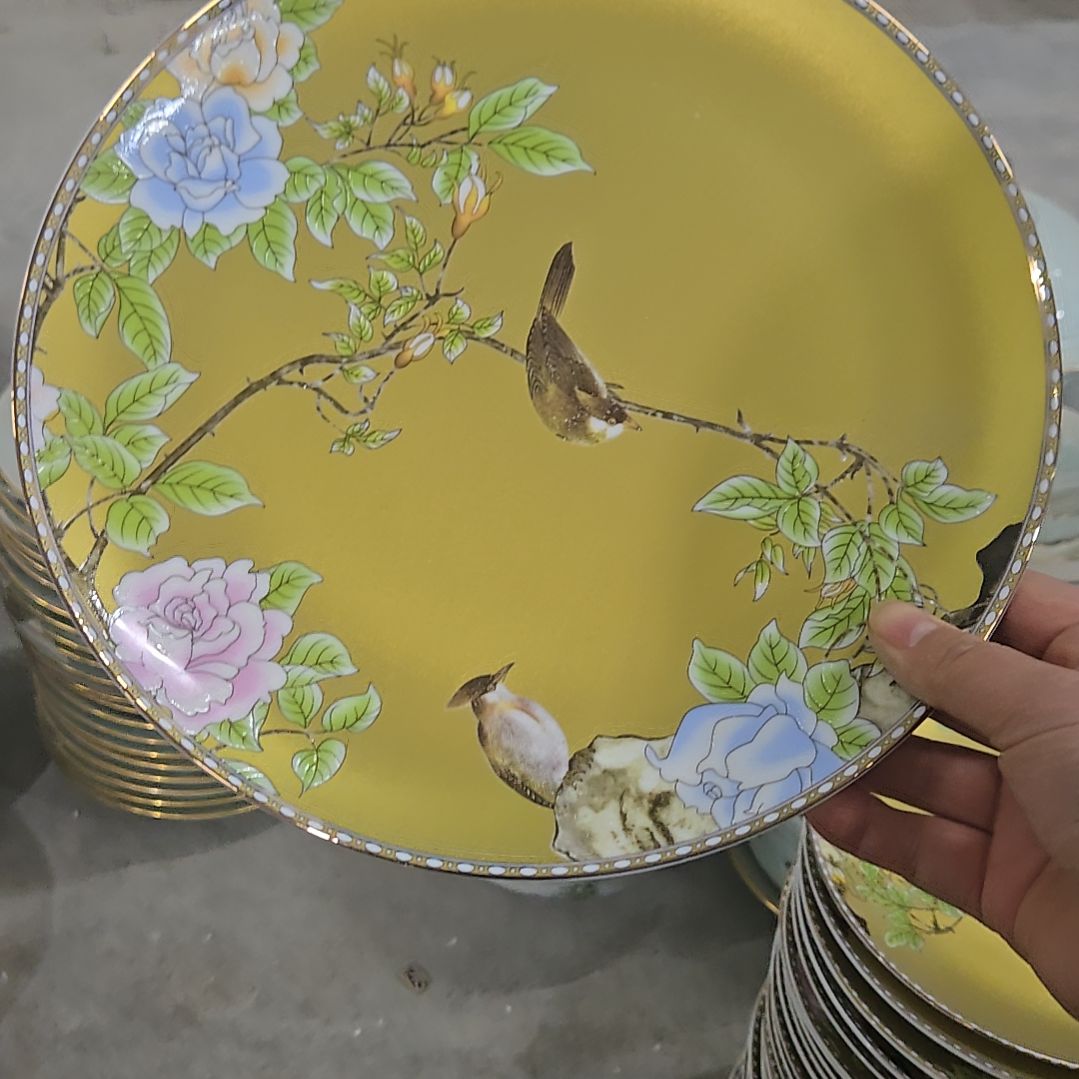 碗微瑕10寸1个琴瑟和鸣大盘6666