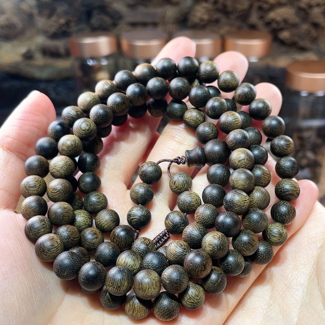 【闪购商品】沉香手串?****?越南芽庄虎皮留疤白奇楠