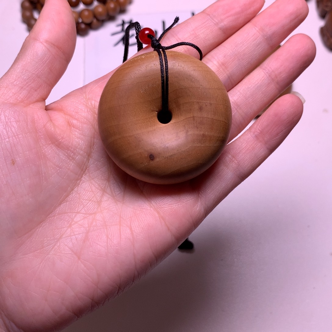 檀香木手串/手链老山檀香大平安扣微瑕疵