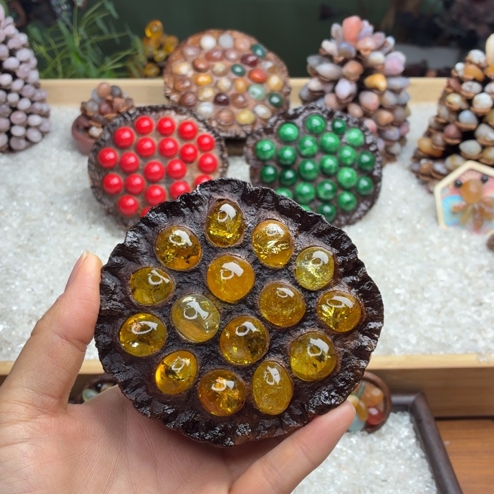 石材木石院子的莲蓬摆件10