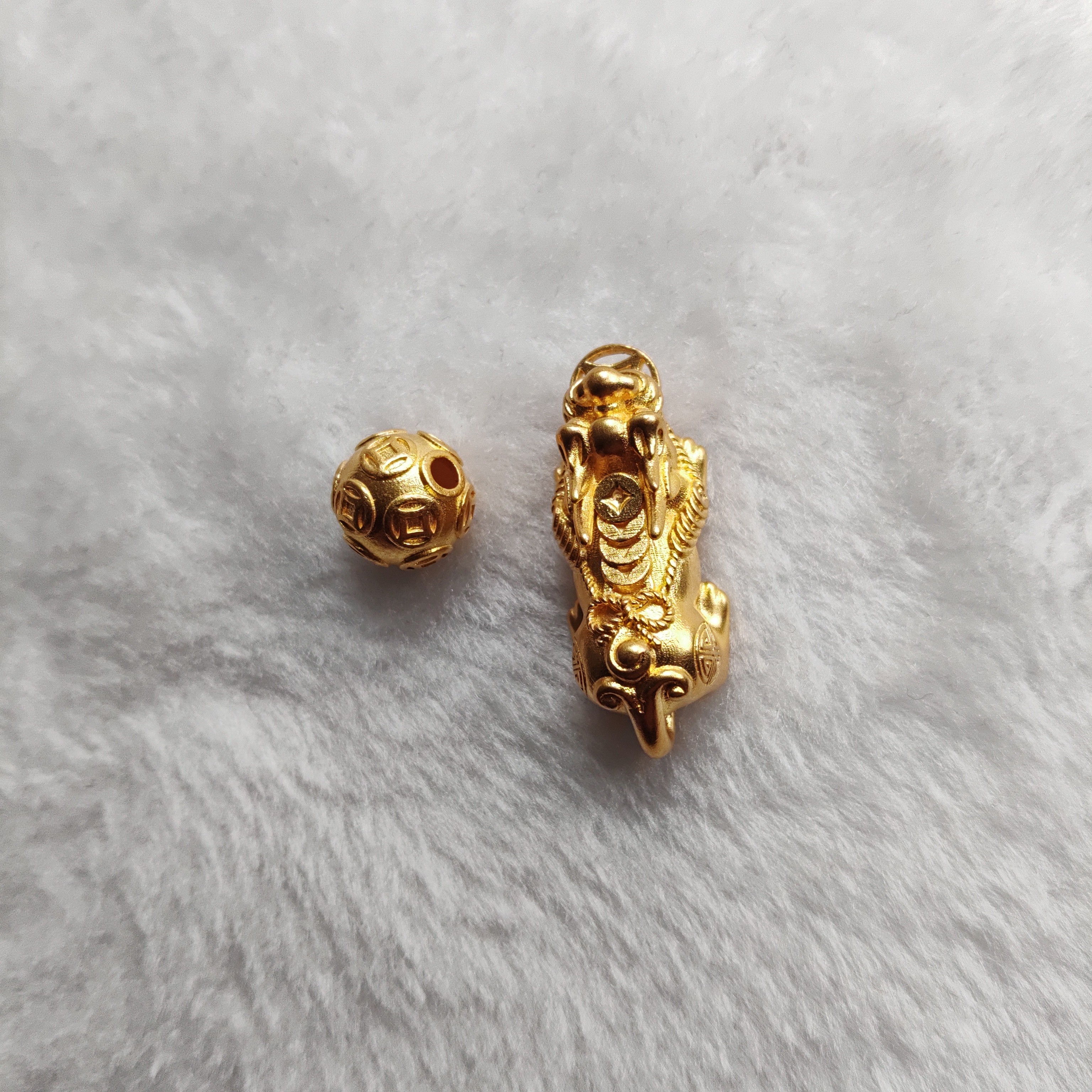 金元宝足金999貔貅珠子首饰