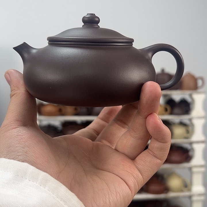 紫砂茶壶80目紫泥寒江