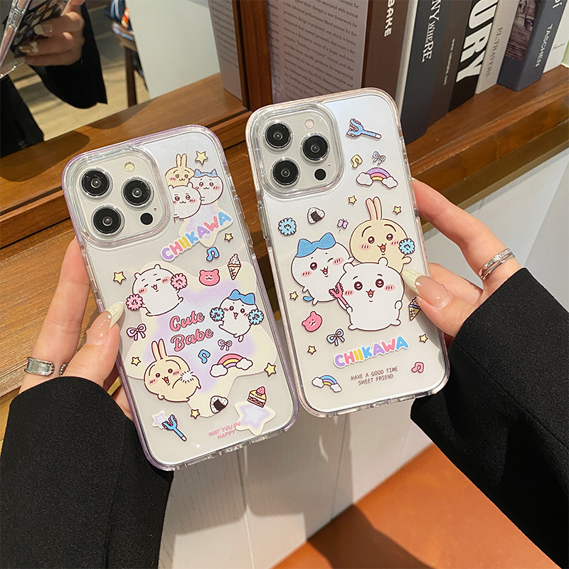 糖果二合一壳吉伊卡哇适用苹果16promax手机壳iPhone15新款14/13