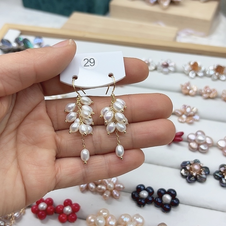 淡水珍珠发饰银S925镶嵌