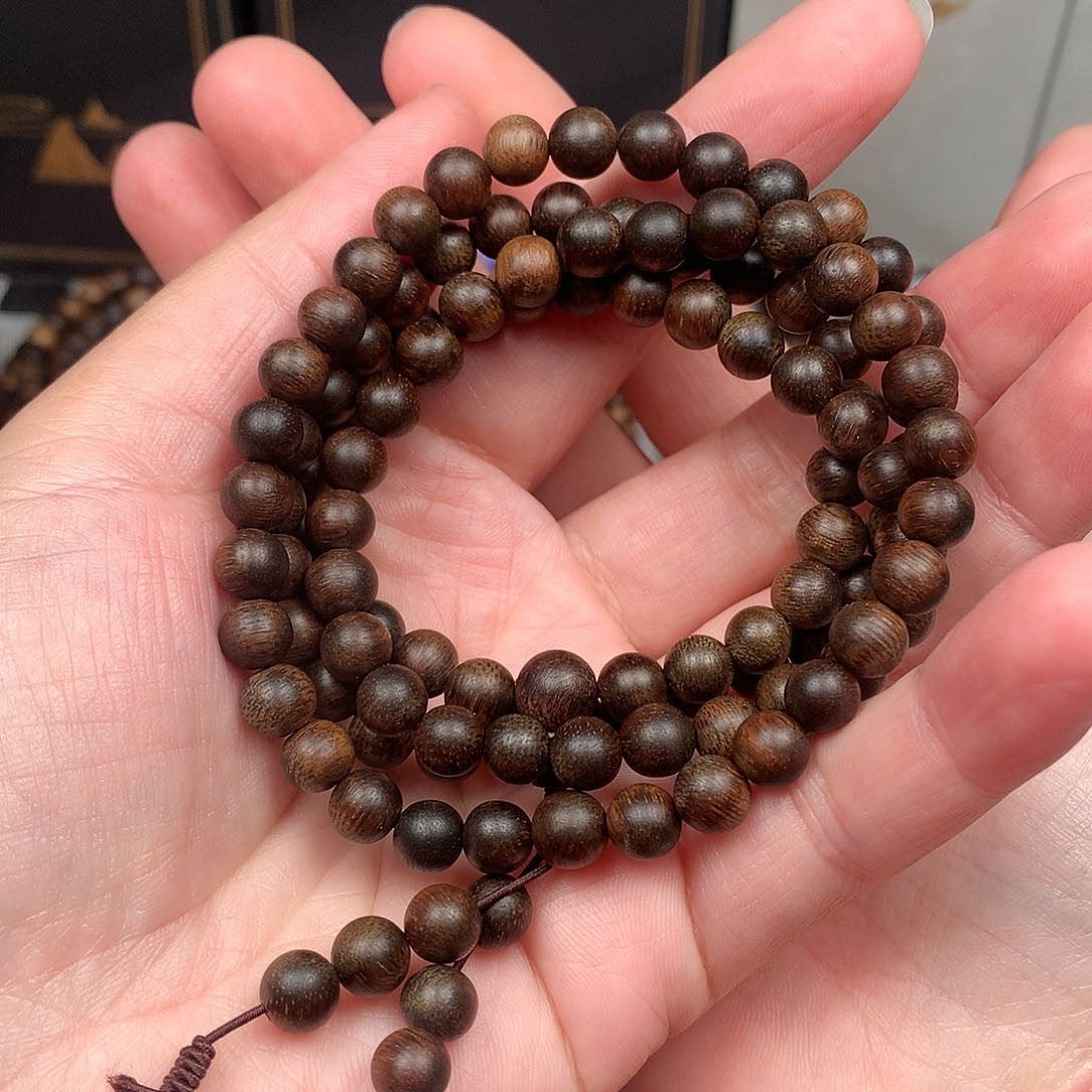 沉香手串越南芽庄白棋楠