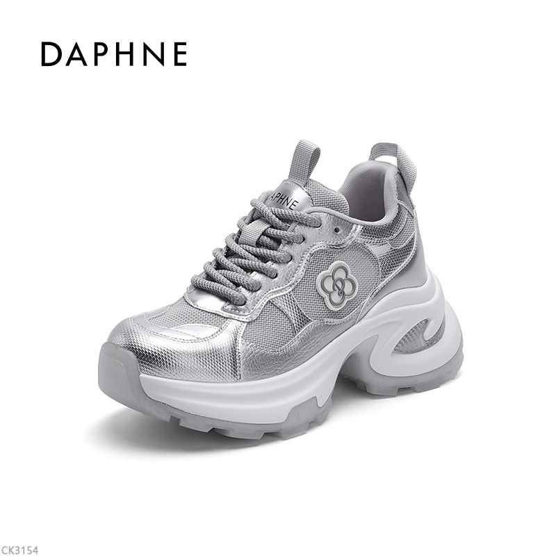 Daphne/达芙妮复古时尚老爹鞋增高6.5时尚休闲鞋女鞋厚底透气鞋LL