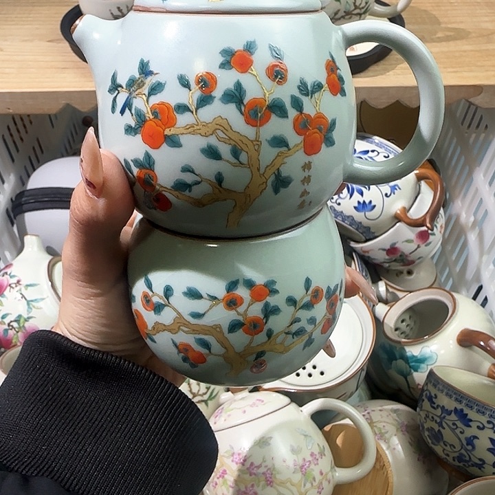 柿柿如意龙蛋壶+龙蛋杯