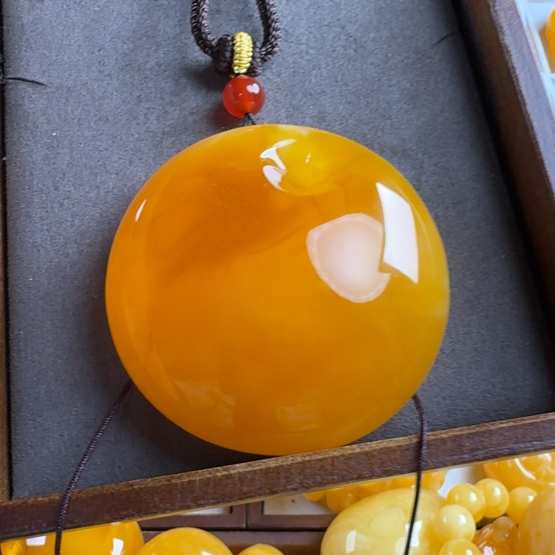 蜜蜡毛衣链未镶嵌