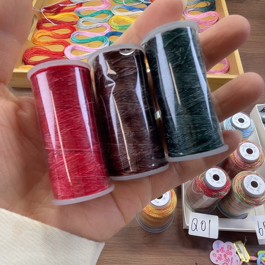 聚酯纤维0.2泰蜡12克中国红红藤杖深绿