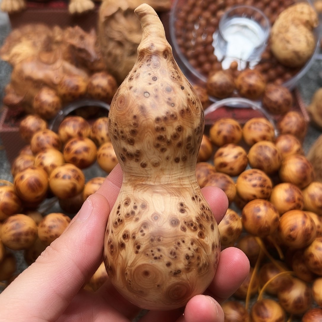 柏木（崖柏）把件太行崖柏葫芦