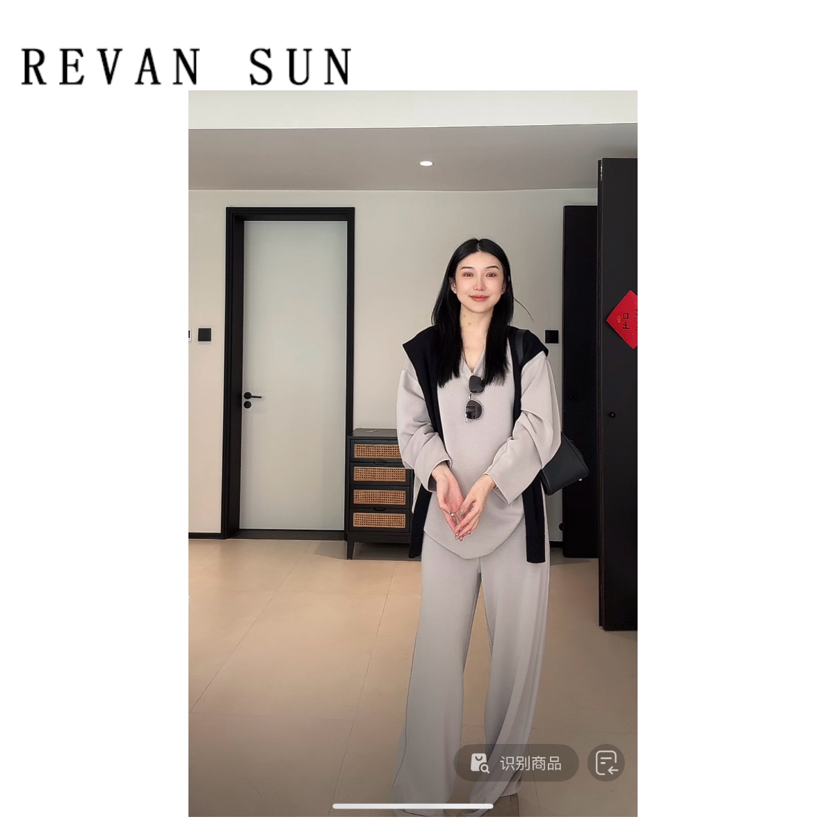 ［REVAN SUN］-大骨架穿搭 画芯 休闲套装3435