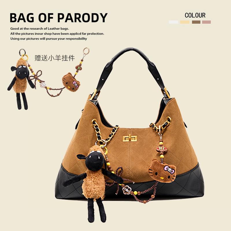 Bag of parody包包2025新款真皮小香风菱格链条手提包单肩斜挎包
