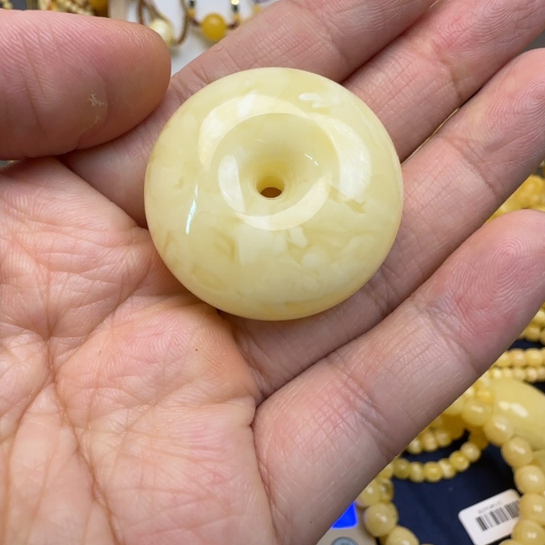 蜜蜡未镶嵌毛衣链天然蜜蜡