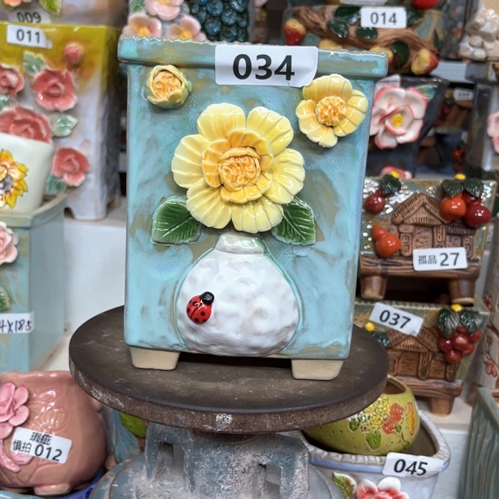 紫砂花盆粗陶材质多肉花盆