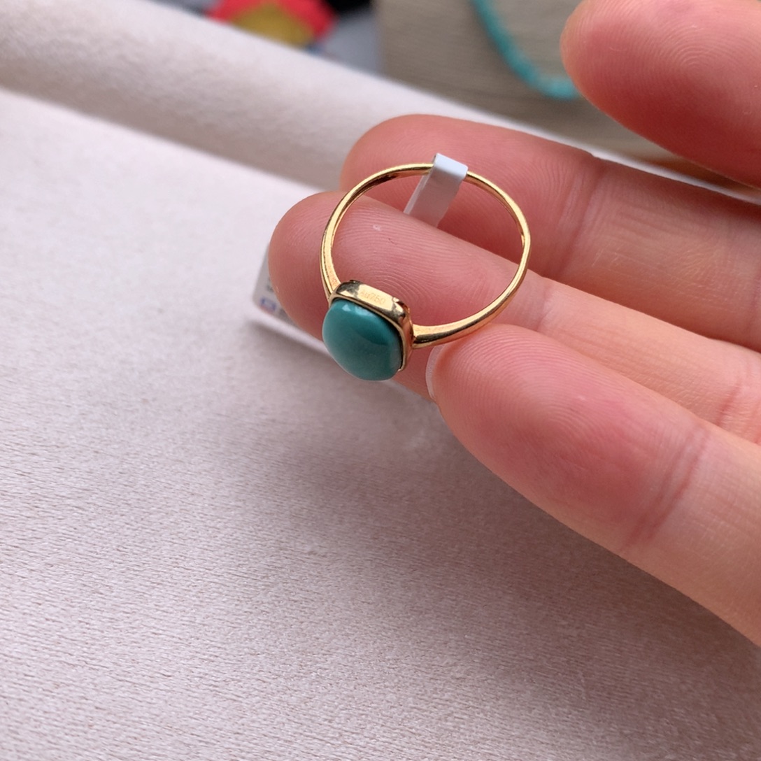 绿松石18K金镶嵌绿松石