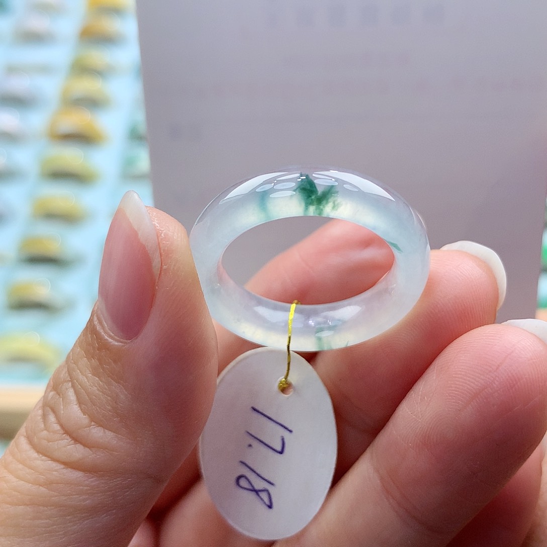 翡翠戒指未镶嵌仑*18圈