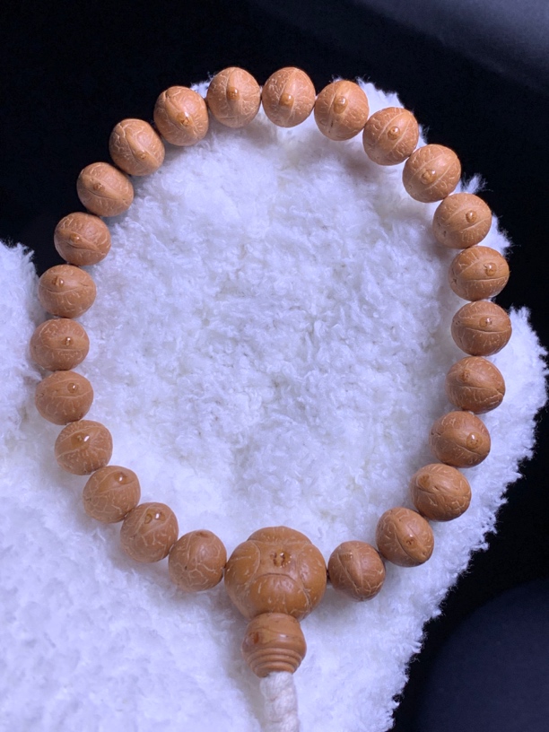 毕业级尼泊尔凤眼菩提，尺寸10.5，红皮油籽，矮桩飞碟