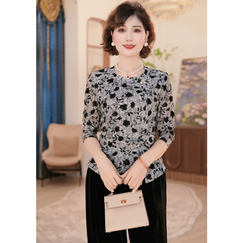 【秋】年轻妈妈秋时尚洋气套装2025新款洋气中老年上衣服两件套