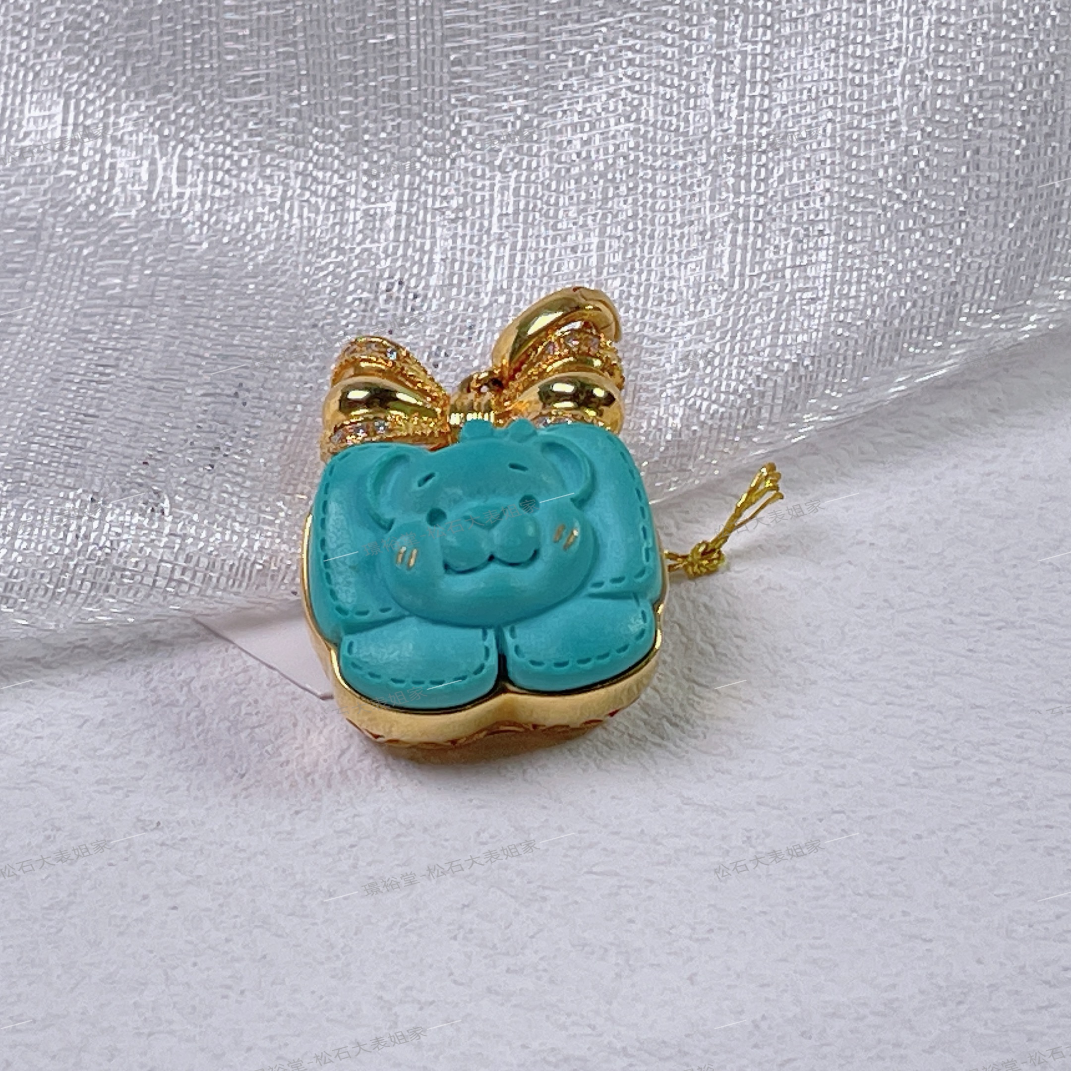 松石大表姐】湖北真原矿小众珠宝18k镶嵌绿松石