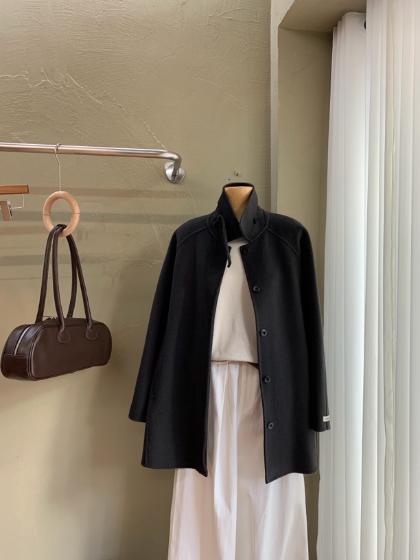 乃白 韩系中长款大衣外套