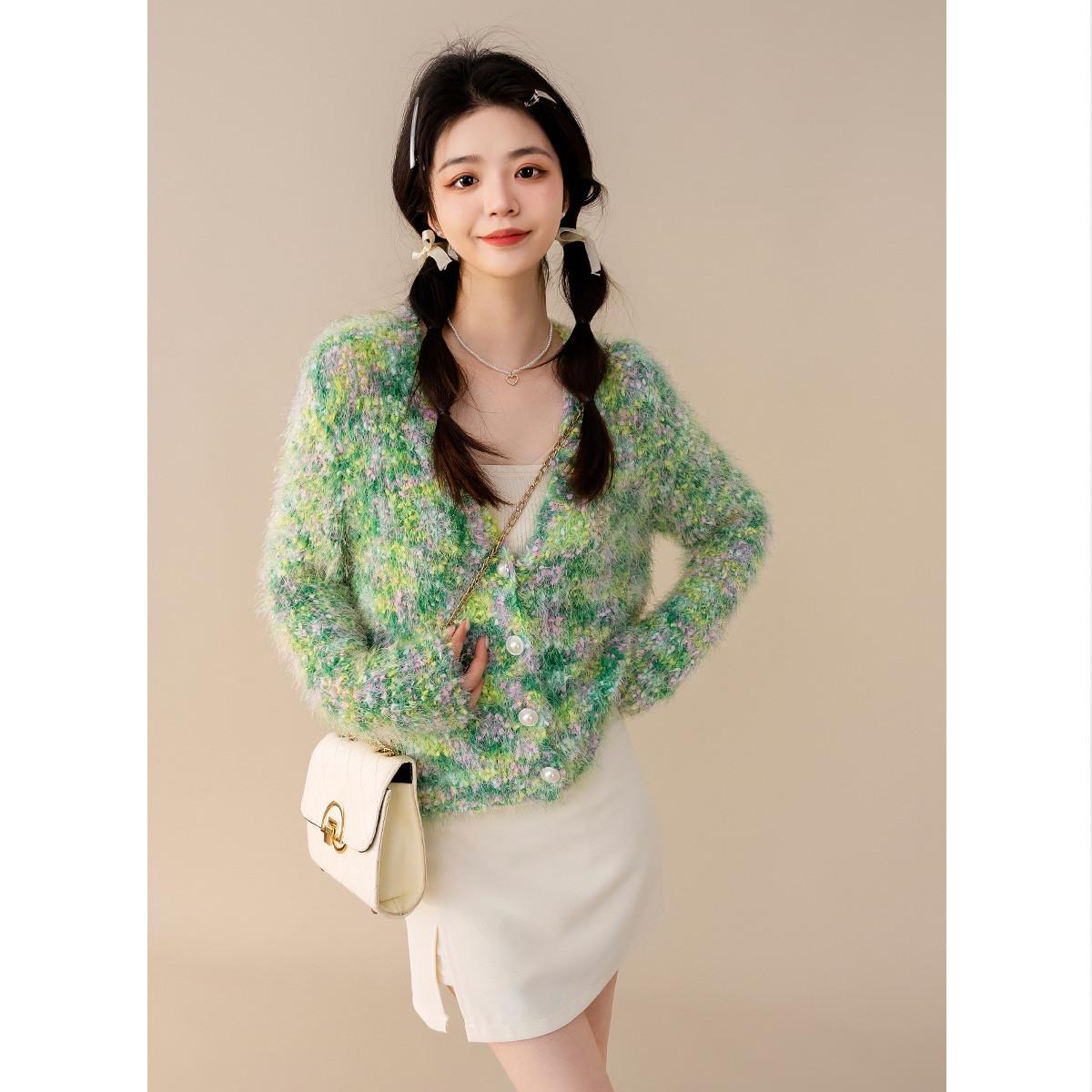 A441辣妹风针织衫长袖气质R00278GR109