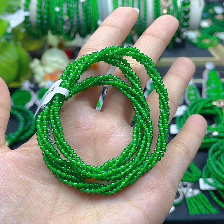 翡翠颈饰未镶嵌麻花项链50长