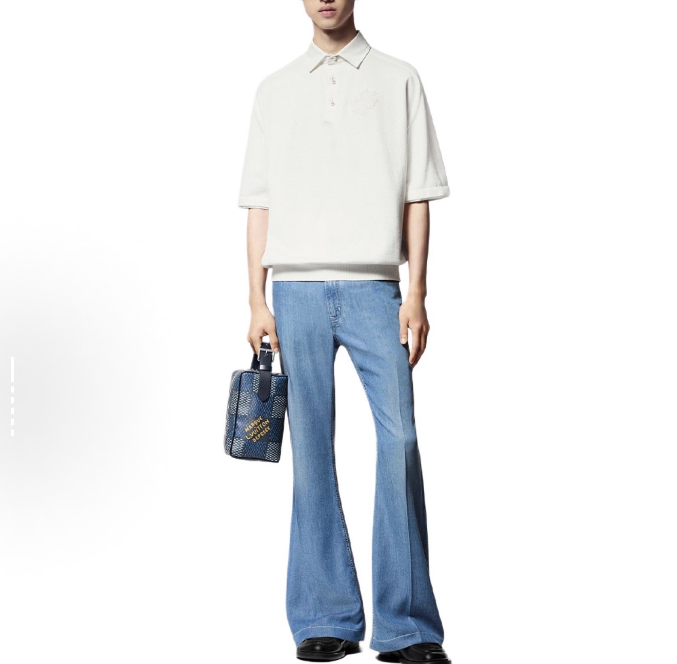 未使用 LouisVuitton/路易威登  编码17566 lv 刺绣字母polo衫 5L
