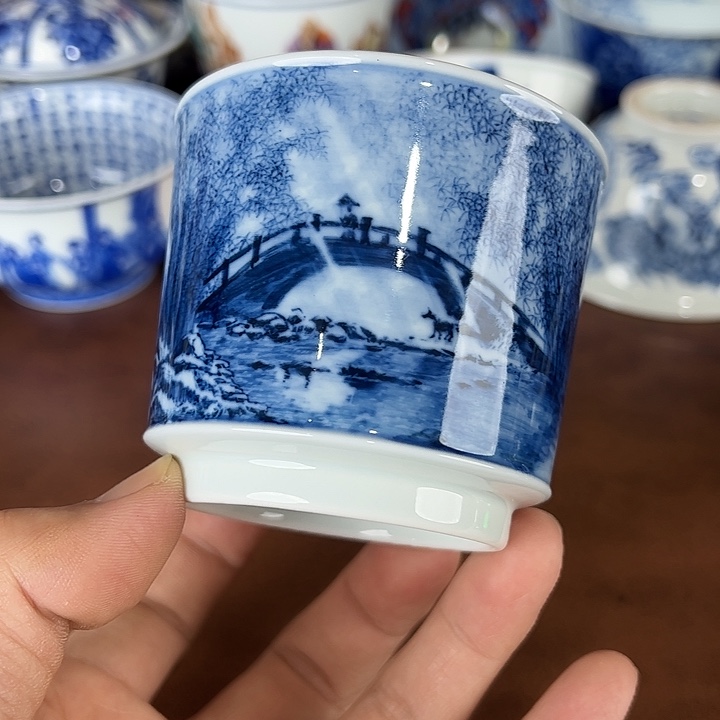 如***笙瓷片景德镇全手工手绘陶瓷