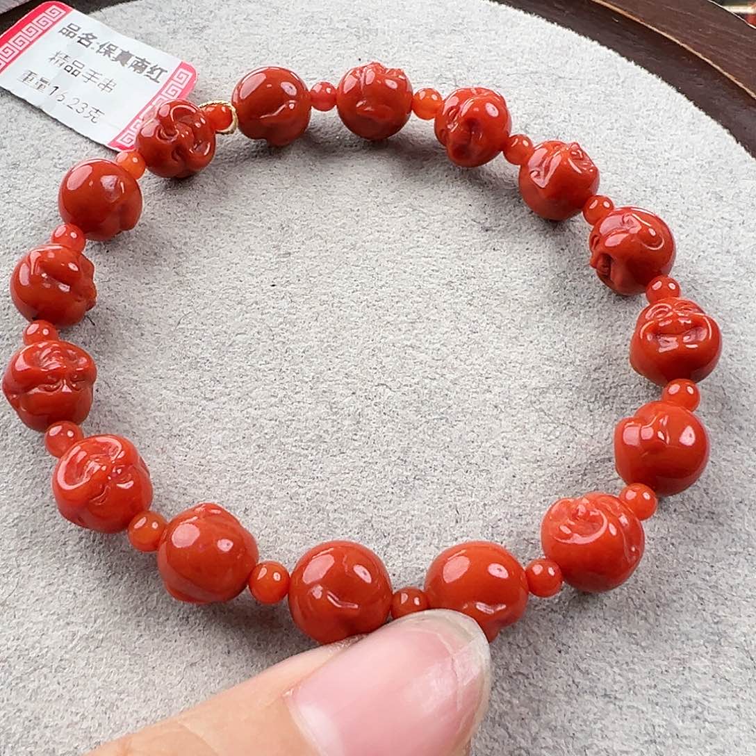 南红玛瑙手串未镶嵌蟹*