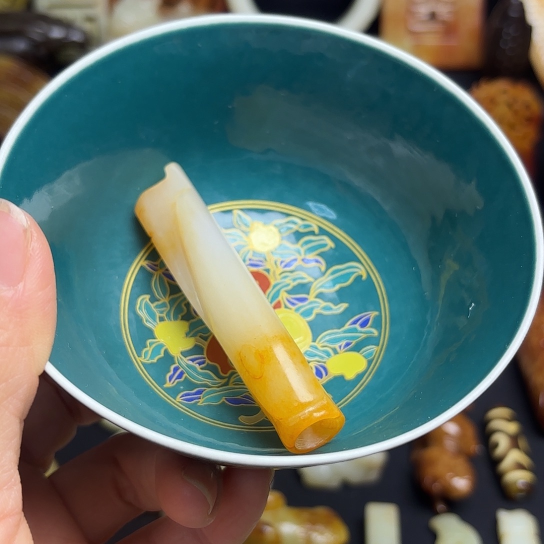 玉***痴瓷片精美摆件摆件