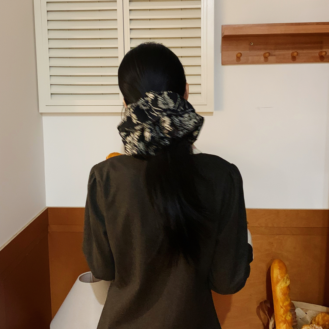 南池柳叶*日韩原创设计女发圈发绳发饰韩版纯色百搭飘带A301