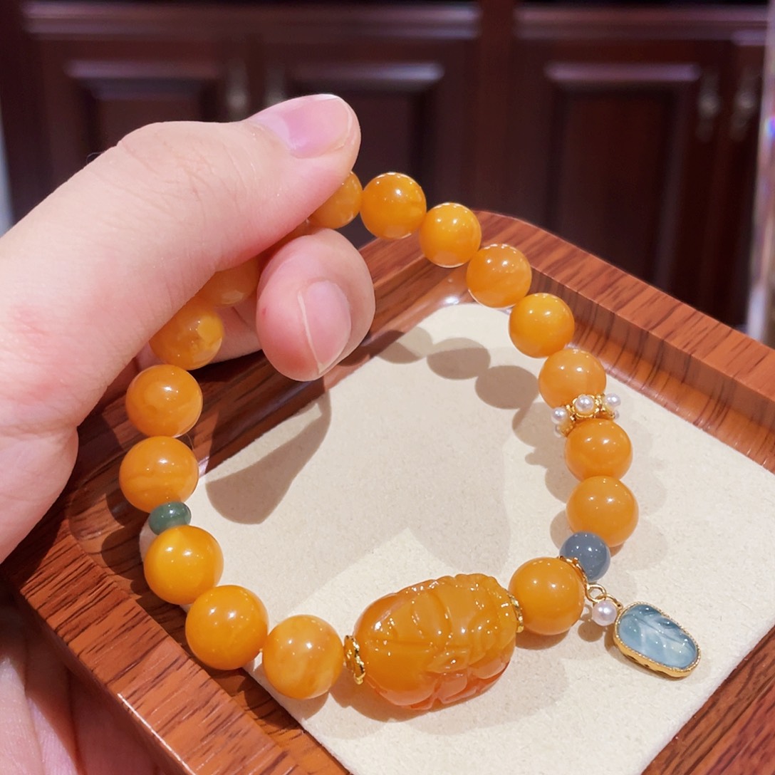 蜜蜡手链未镶嵌手串