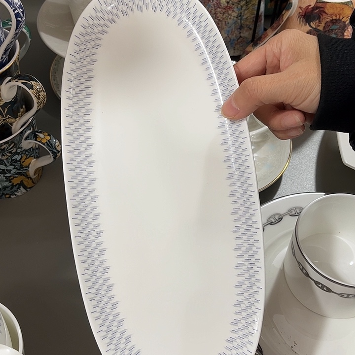 瓷片微瑕骨瓷寿司盘一个