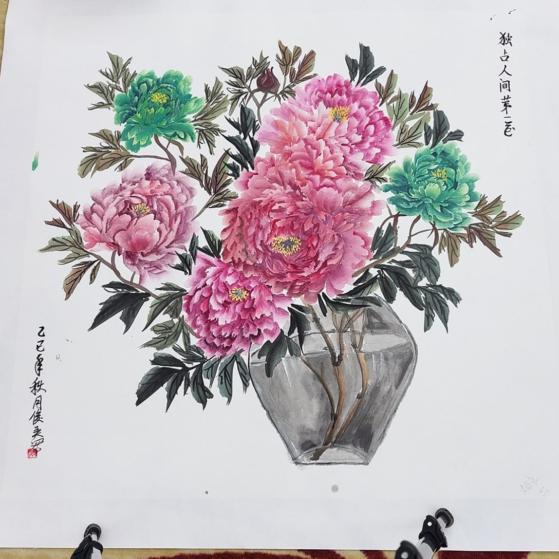 国画四尺斗方花鸟